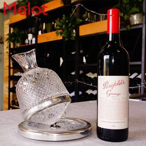 Gyro Wine Decanter Crystal Swing Red Wine Decanter Tumbler Carved Wine Pot Rotating Liquor Divider