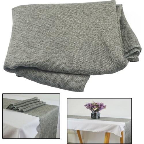 Natural Imitated Linen Lace Table Runners Home Hotel Restaurant Rustic Tea Runner Wedding Chriatmas Party Table Decoration