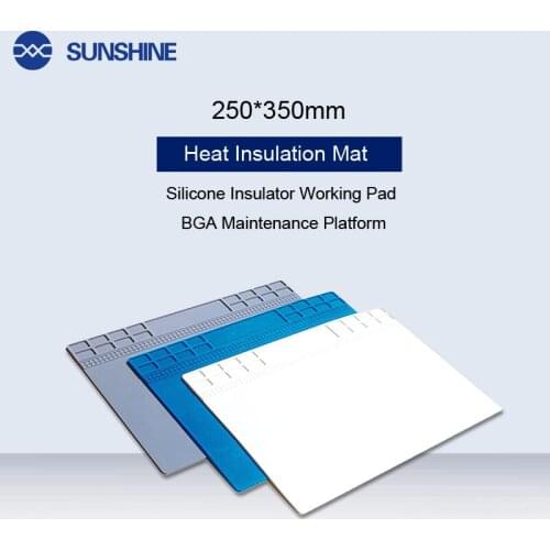 SS-004A 250*350mm Heat-resistant BGA Work Pad Silicone Heat Gun Insulation Pad Repair Tools Maintenance Platform Desk Mat