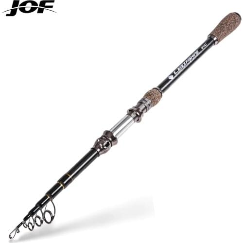 JOF NEW 1.8m-2.7m Multifunction Spinning Rod carbon fishing fish pole telescopic Travel fishing rod ultrashort Fishing Tackle