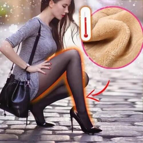 Newest Skin Toned Translucent Warm Pantyhose High Waist 1 Piece Leggings for Women