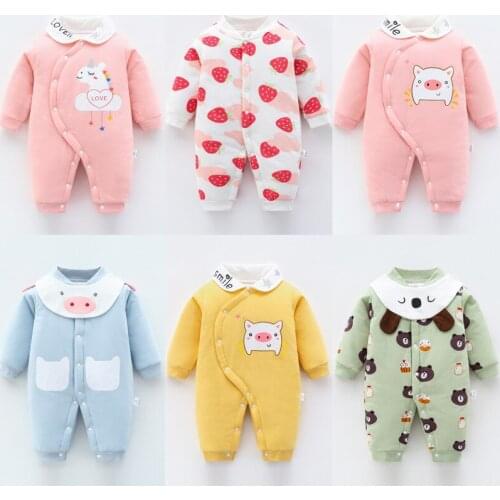 Newborn Baby Clothes Winter New Casual Boys Girls Long Sleeve Cotton Romper Thicken Jumpsuits Warm Outfits For Toddler Costume