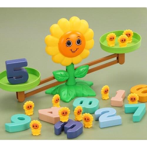 Sunflower Balance Toy Digital Addition And Subtraction Balance Toy Kids Educational Digital Addition Cognition Toys