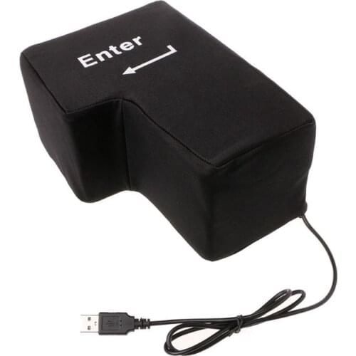 USB Big Enter Key Computer Vent Button Desktop Pillow Stress Relief Gift for PC