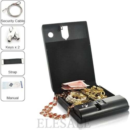 Portable Security Box Executive Biometric Fingerprint Safe Box Keep Cash Jewelry or Documents Securely