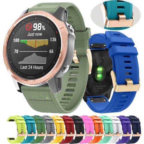 Sport Silicone Watchband Wriststrap for Garmin Fenix 6S 5S Mk2S Easy Fit Quick release smart watch bracelets For 6S Pro 5S Plus