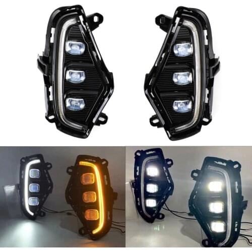 Artudatech LED DRL Daytime Running Light Fog Lamps w/Turn Signal For Toyota RAV4 2019-2021 Accessories