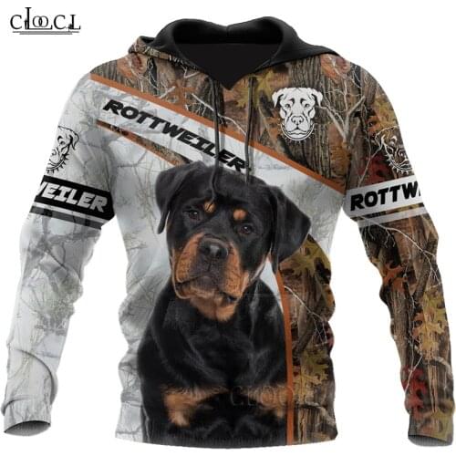 CLOOCL Beautiful Rottweiler Hunting 3D Printed Men Hoodie Harajuku Pullover Sweatshirt Unisex Casual Tracksuits Drop Shipping
