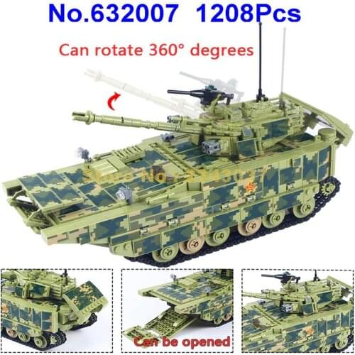 632007 1208pcs Military Amphibious Infantry Fighting Vehicle Tank World War Ii Ww2 Building Blocks 2 Toy