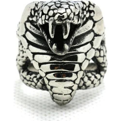 1pc Wholesale Price Punk Gothic Snake Ring 316L Stainless Steel Newest Fashion Ring