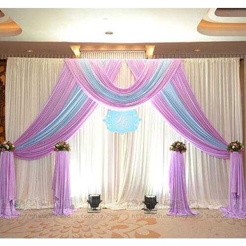 10ft x 20ft Rainbow Color Wedding Backdrop stage curtain