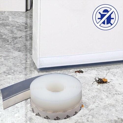 5M Self Adhesive Door Seal Strip Weather Strip Silicone Soundproofing Window Seal Draught Insect Bathroom Door Scrapbooking Tape