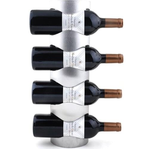 Free shipping 1pcs Creative Wine Rack Holders Home Bar Wall Grape Wine Bottle Display Stand Rack Suspension Storage Organizer