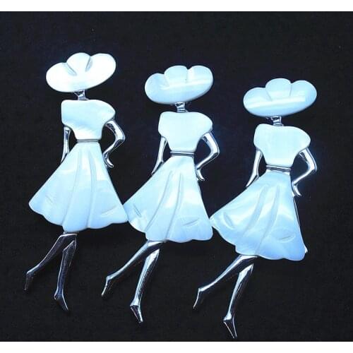 2pcs new designs womens pendants or brooches natural abalone shell saltwater mother of pearl material 80x20mm ladies models