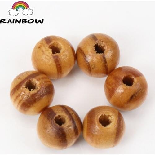 Natural Wood Color Wooden Material Round Shape Spacer Beads For Jewelry making 8mm 100pcs 10mm 100pcs 12mm 50pcs