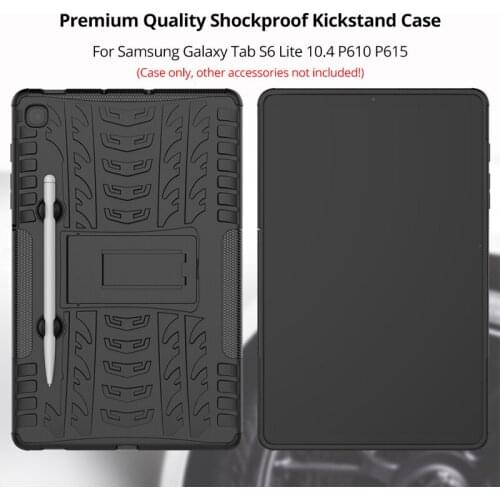 Case for Samsung Galaxy Tab S6 Lite 10.4 P610 P615 SM-P610 Tablet Case with S Pen Holder Heavy Duty Shockproof Stand Cover