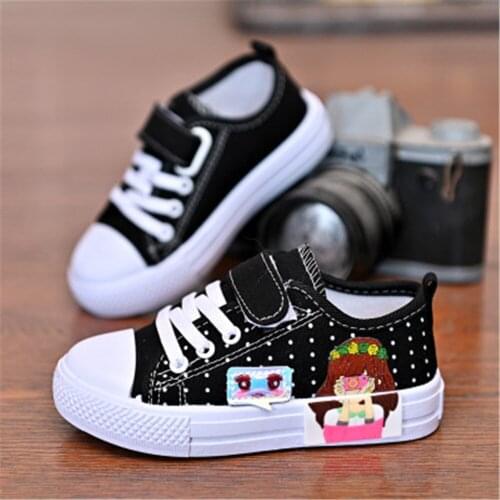 Children Flats Canvas Shoes Anti-Skid Kids Boy Girl Breathable Casual Spring Outdoor Walking Shoes Fashion Comfortable Sneakers