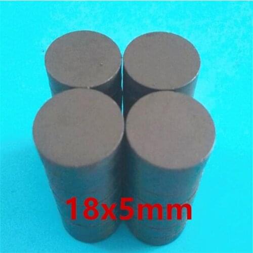 10/20/50/100pcs/lot Y30 Disk Ferrite Magnet 18x5 Permanent magnet 18mm x 5mm Black Round Speaker 18x5mm magnet 18*5 18mmx5mm