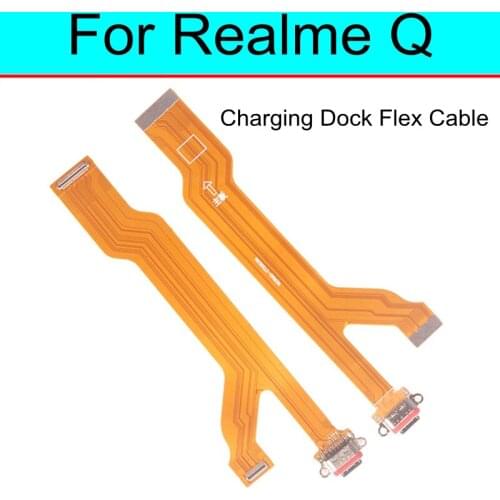 For Realme Q USB Charging Dock Port Connector main Microphone Mic Audio jack Board flex cable