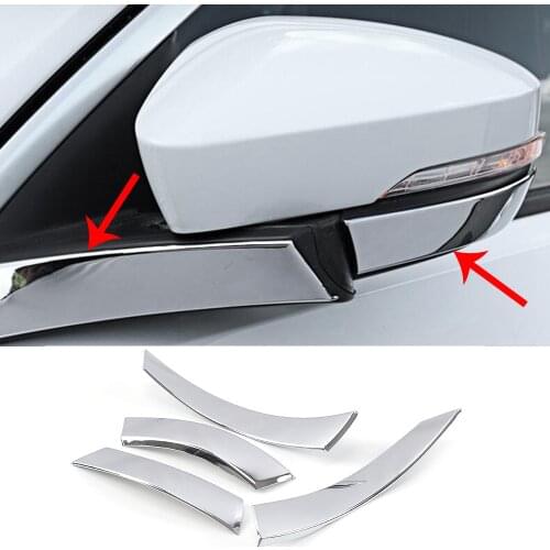 For Volkswagen VW T-ROC 2017-2021 Rearview Mirror Cover Strip Decoration Trim ABS Chrome Side Rear View Mirror Trim