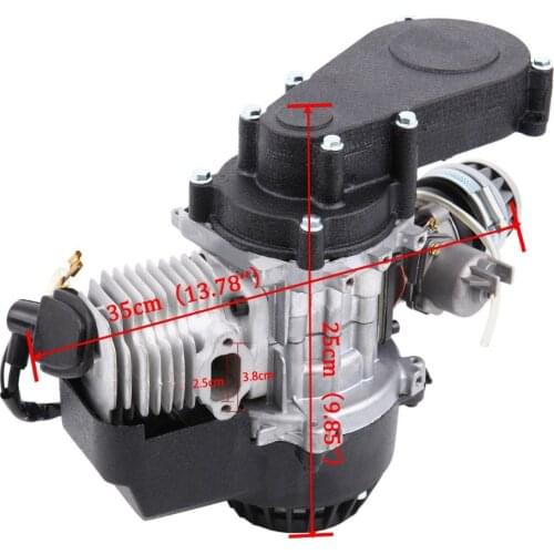 Samger 49CC 2 Stroke Engine Motor w/ Transmission Air Filter Motorcycle Engine Mini Dirt Bike ATV Quad Blue Black