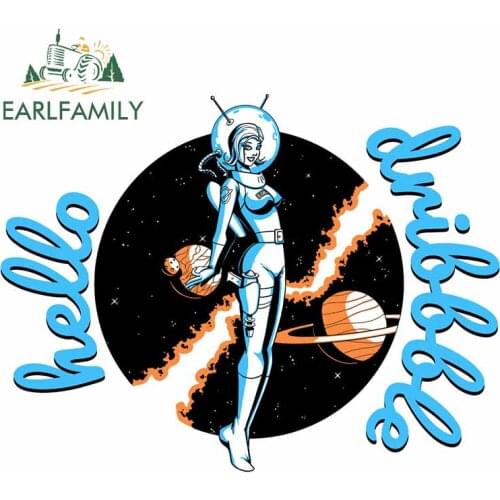 EARLFAMILY 13cm x 9.9cm for Hello Dribbble Beauty Decal Scratch-Proof Refrigerator RV Car Stickers Bumper Waterproof Car Styling