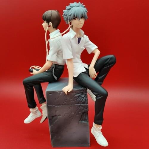 2pcs/set Japan Anime Nagisa Kaworu Ikari Shinji PVC Figure Figurine Toy Model Statue New With Box