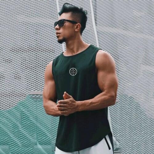 Mens Fashion Workout Mesh Muscle Casual Tank Top New Fitness Summer Quick Dry Vest Running Bodybuilding Sport Sleeveless Shirt