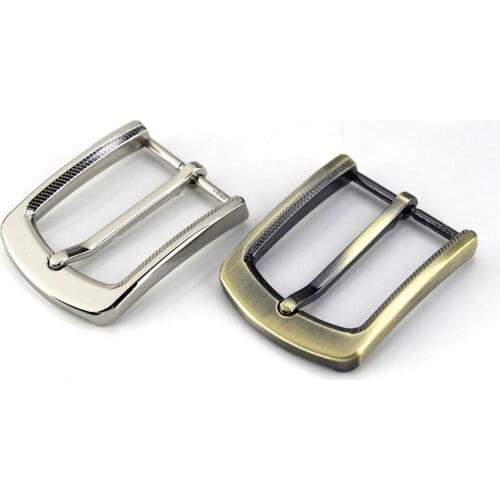 1pcs 35mm Metal Plating Belt Buckle Men End Bar Heel Bar Single Pin Belt Half Buckle Leather Craft Belt Strap for 32-34mm Belt