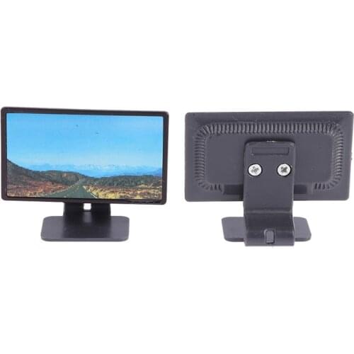 1:12 Scale Dollhouse Miniature Flat Screen TV Television With Picture Doll House Furniture Accessories Toy