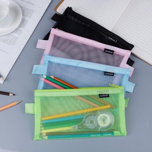 Multi-Function Transparent Mesh Beauty Zipper Cosmetic Travel Bag Portable Toilet Pouch Makeup Bags Origanizer