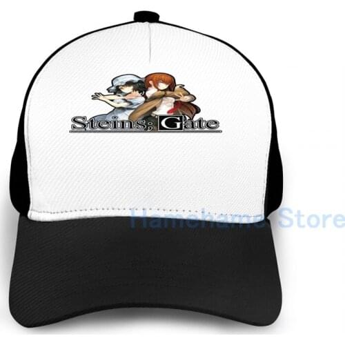 Fashion STEINS GATE Basketball Cap men women Graphic print black Unisex adult hat