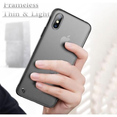 Fashion Transparent Matte Phone Cases For iPhone 6 6S 7 8 Plus Case 11 Pro Xs Max XR X Hard PC Back Cover Phone Back Clear Cases