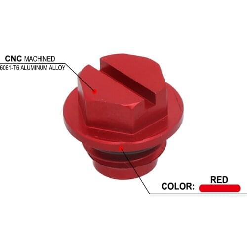 Motorcycle CNC Aluminum Red Oil Clutch Cover Drain Plug For Polaris ATV UTV RZR XP1000 XP4 RS1 FOX Walker Evans