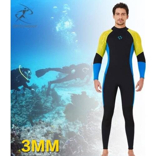 Full-body Men 3mm Neoprene Wetsuit Surfing Swimming Diving Suit Wet Suit for Cold Water Scuba Snorkeling Spearfishing