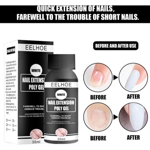 Transparent Nail Prolong Gel Set Nail Reinforcement Led / Uv Gel Hard Gel Nail Set with Nail and Acrylic Nail Brush Set