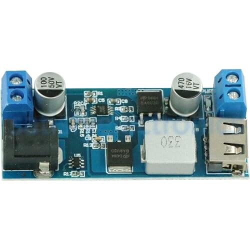 DC-DC 24V/12V To 5V 5A Step Down Power Supply Buck Converter Replace LM2596S Adjustable USB Step-down Charging Module For Phone