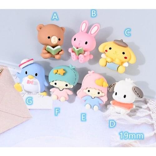 Resin Cartoon Accessories Reading Baby 10pcs Flat back Cabochon Embellishments Scrapbooking DIY Decoration Crafts Party supplies