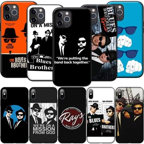 GX41 Blues Brothers Silicone Soft Case for iPhone 12 Mini 11 Pro XS Max XR X 8 7 6 6S Plus 5 5S SE 2020