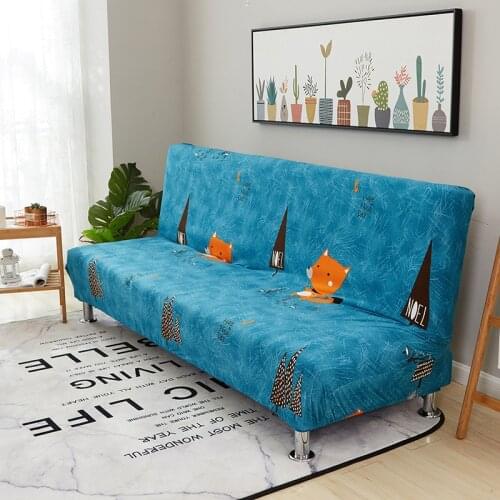 Modern All-inclusive Sofa Cover Tight Wrap Elastic Sofa Towel Couch Without Armrest Slipcover Fold Sofa Bed No-handrail Covers