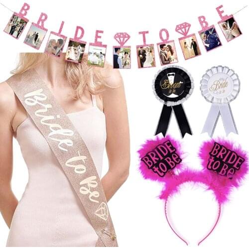Bride To Be Sash Hen Party Decoration Balloon Bachelorette Party Bride Glasses Team Bride Decoration NW03
