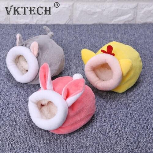 Guinea Pig Hamster House Winter Warm Animal Rabbit Squirrel Hamster Bed Washable Soft Guinea Pig Cage Accessories Cotton House