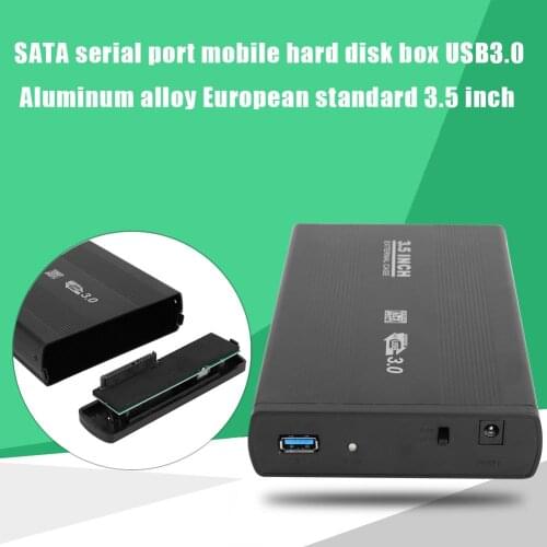 3.5 inch Hard Disk Drive Case SATA to USB3.0 Adapter External HDD Enclosure