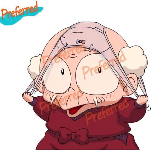 High Quality Anime Car Stickers for Ranma 1/2 Happosai Master Decals Waterproof Vinyl Window Bumper Car Wrap