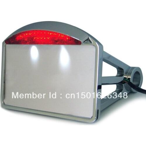 1 Pcs Chrome LED License Plate Side Mount Tail Light For Harley Chopper Cruiser 1" Back Axle Chopper Harley Custom