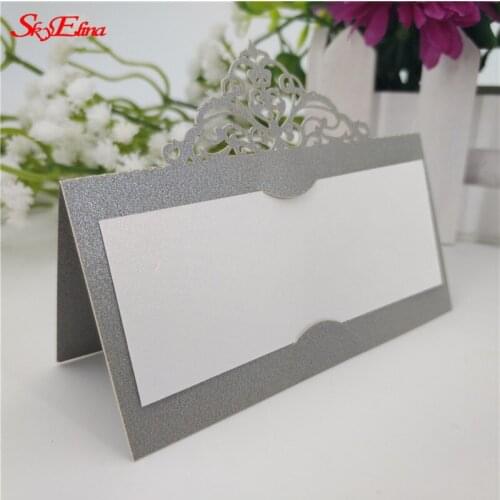 100pcs 9X9cm Laser Cut Place Cards Wedding Name Cards For Wedding Party Table Decoration Pearlscent Paper Cards 5zsh873