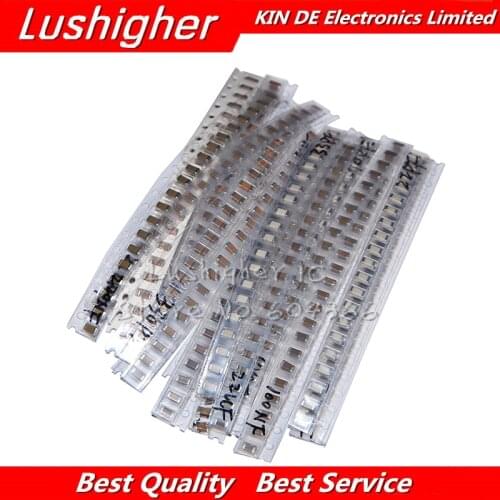 16values*20pcs 320pcs 1206 SMD Capacitor Assorted Kit 10pF~22uF Component Diy Samples Kit