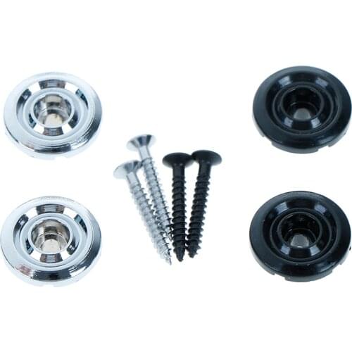 2Pcs/set Round Chrome Bass Guitar String Tree Retainer Short Shaft Round Bass Guitar String Retainer Tree