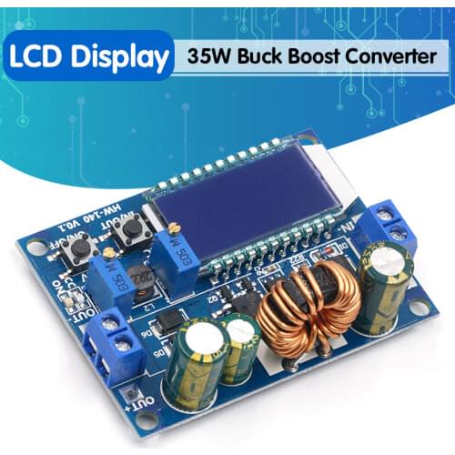 35W DC 5.5-30V to 0.5-30V Digital LCD Display Automatic Step up down Buck Boost Converter Power Supply Module Adjustable Board