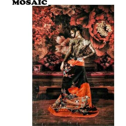 3d diy embroidered,diamond painting japanese Woman 3d cross stitch,diamond embroidery for children mosaic puzzles 5d